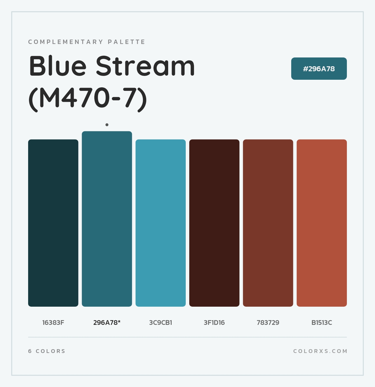 Blue Stream (M470-7) - Complementary Color Palette