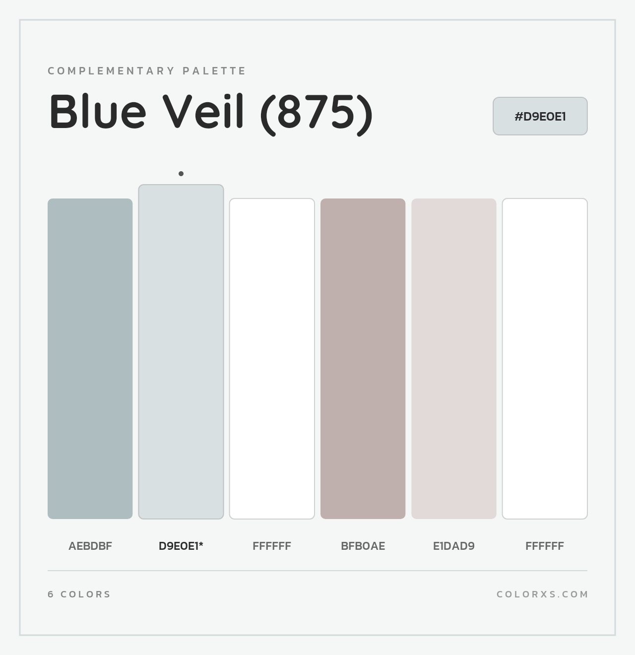 Blue Veil (875) - Complementary Color Palette