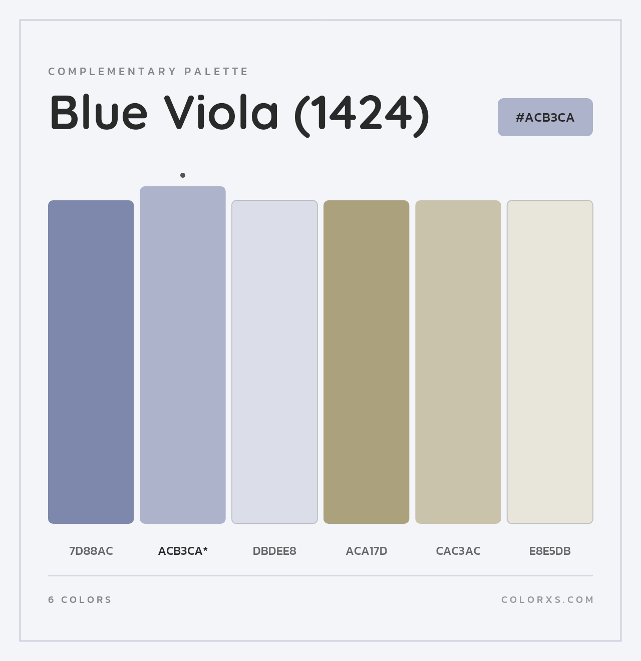 Blue Viola (1424) - Complementary Color Palette