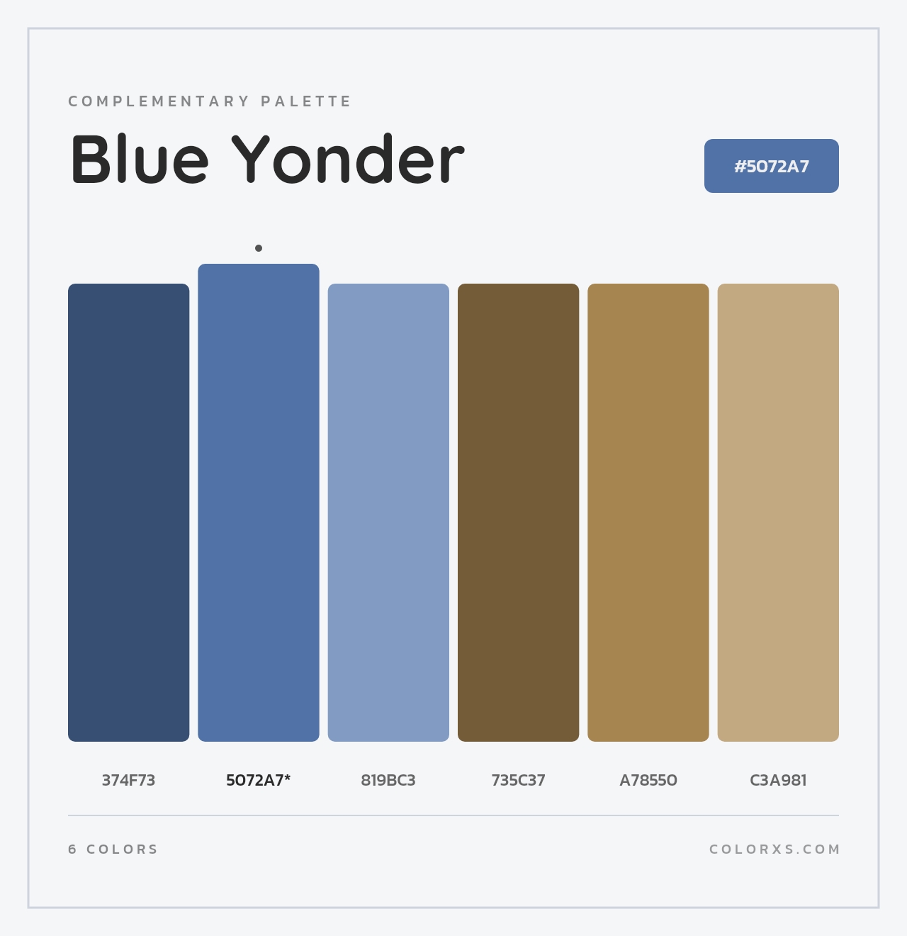 Blue Yonder - Complementary Color Palette