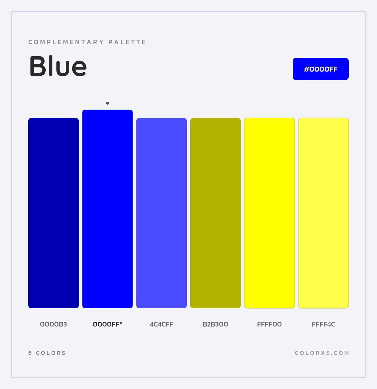 Blue - Complementary Color Palette