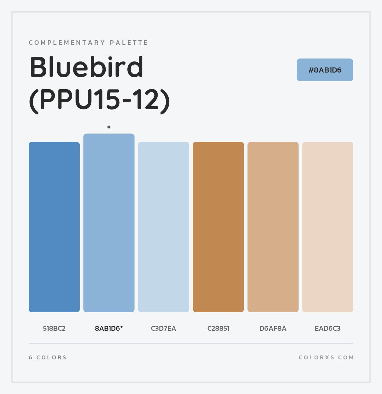 Bluebird (PPU15-12) - Complementary Color Palette