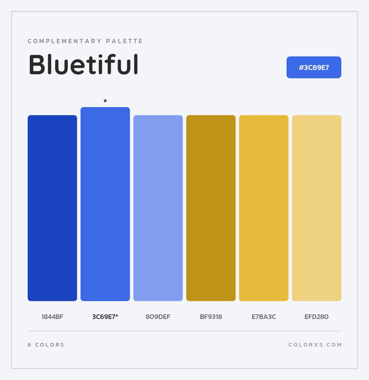 Bluetiful - Complementary Color Palette