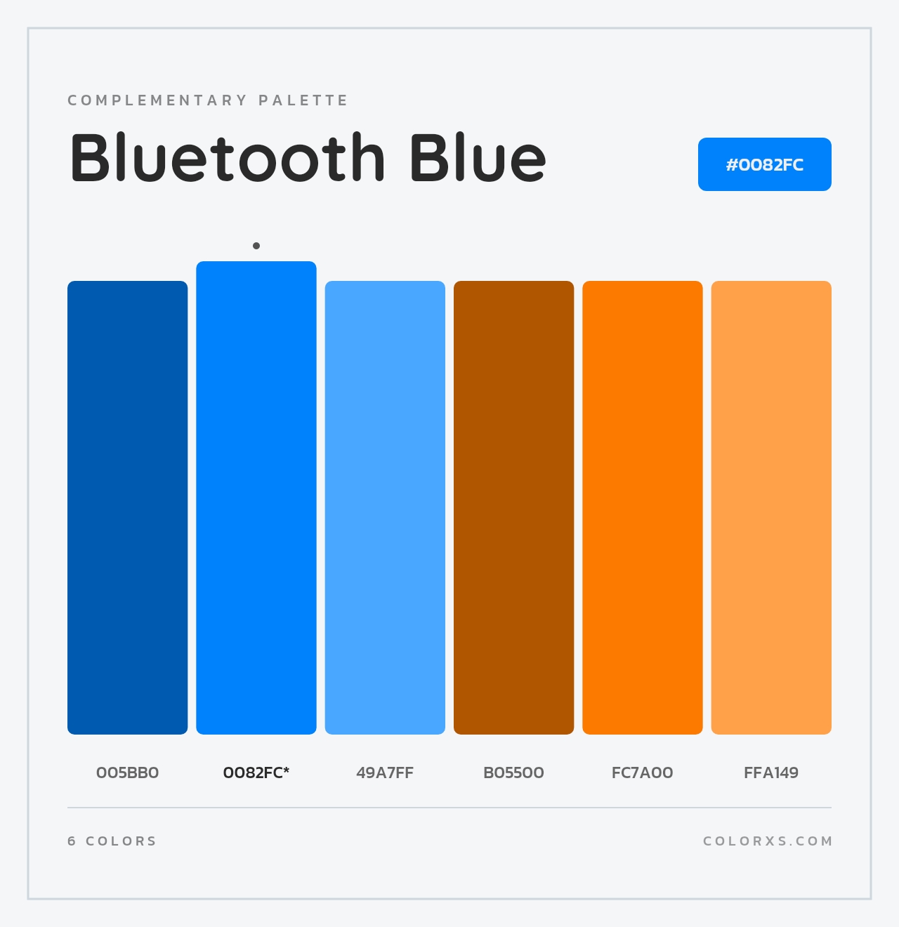Bluetooth Blue - Complementary Color Palette