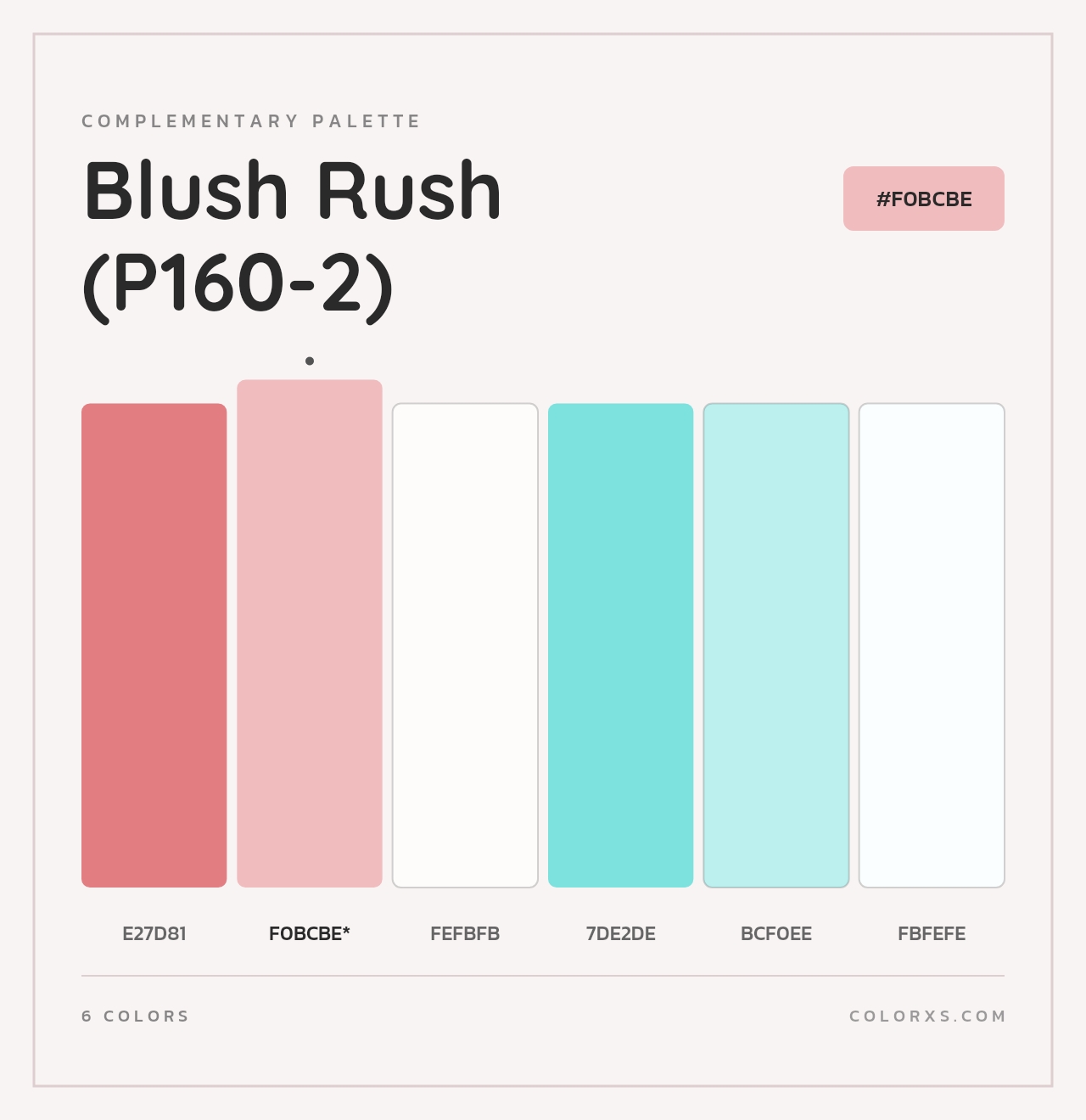 Blush Rush (P160-2) - Complementary Color Palette