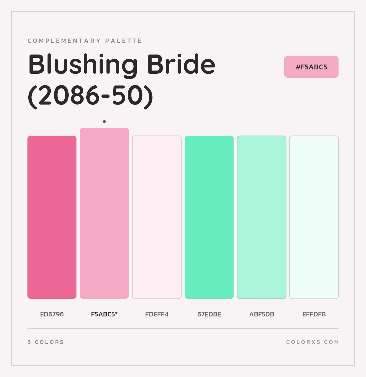 Blushing Bride (2086-50) - Complementary Color Palette