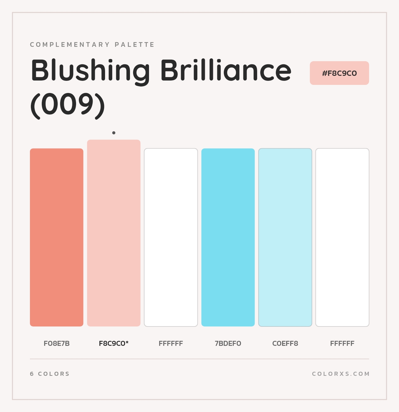 Blushing Brilliance (009) - Complementary Color Palette