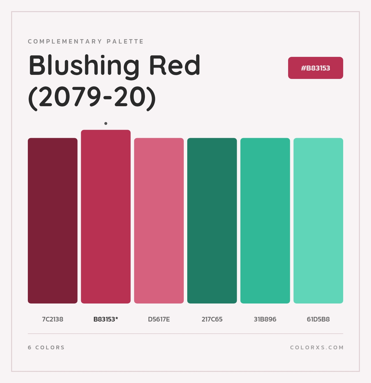 Blushing Red (2079-20) - Complementary Color Palette