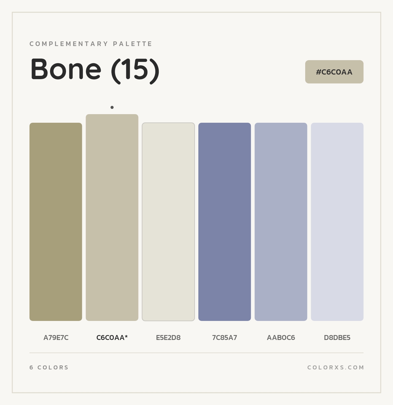 Bone (15) - Complementary Color Palette