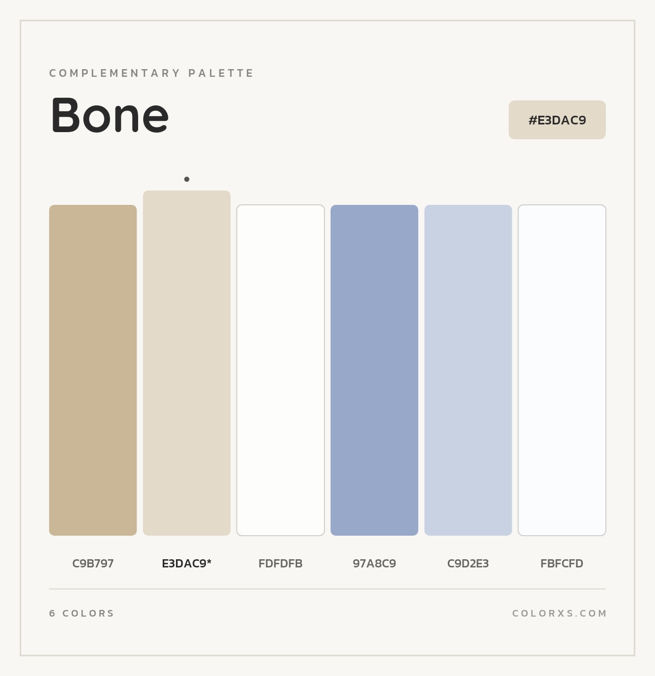 Bone - Complementary Color Palette