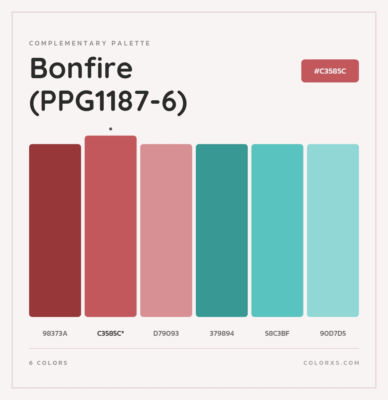 Bonfire (PPG1187-6) - Complementary Color Palette