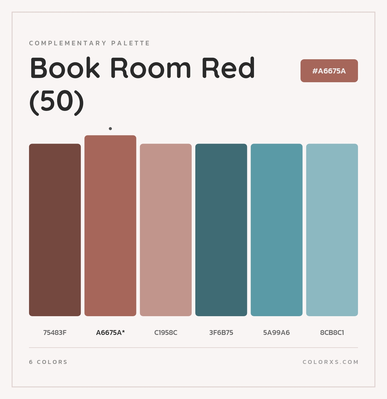 Book Room Red (50) - Complementary Color Palette