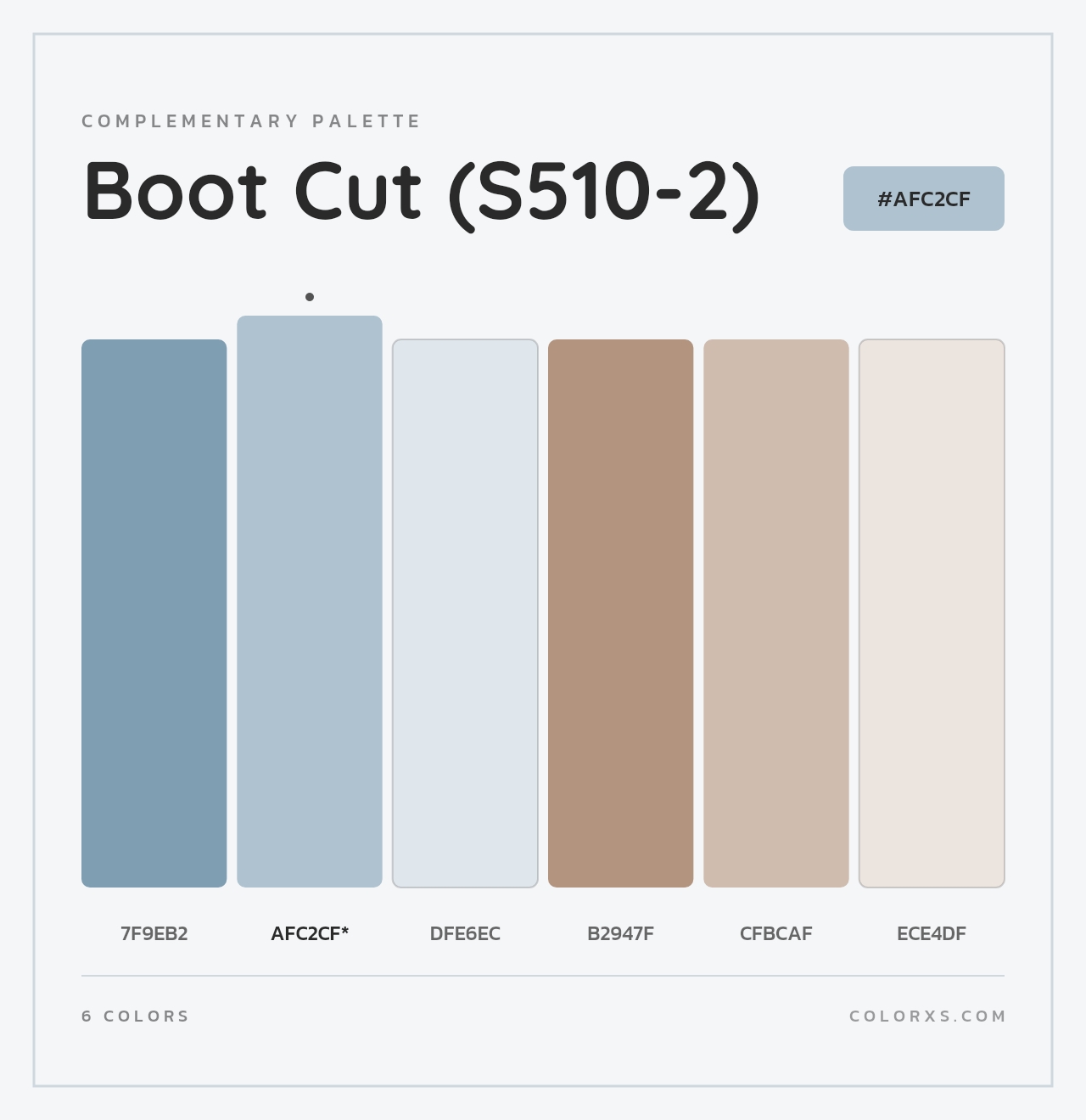 Boot Cut (S510-2) - Complementary Color Palette