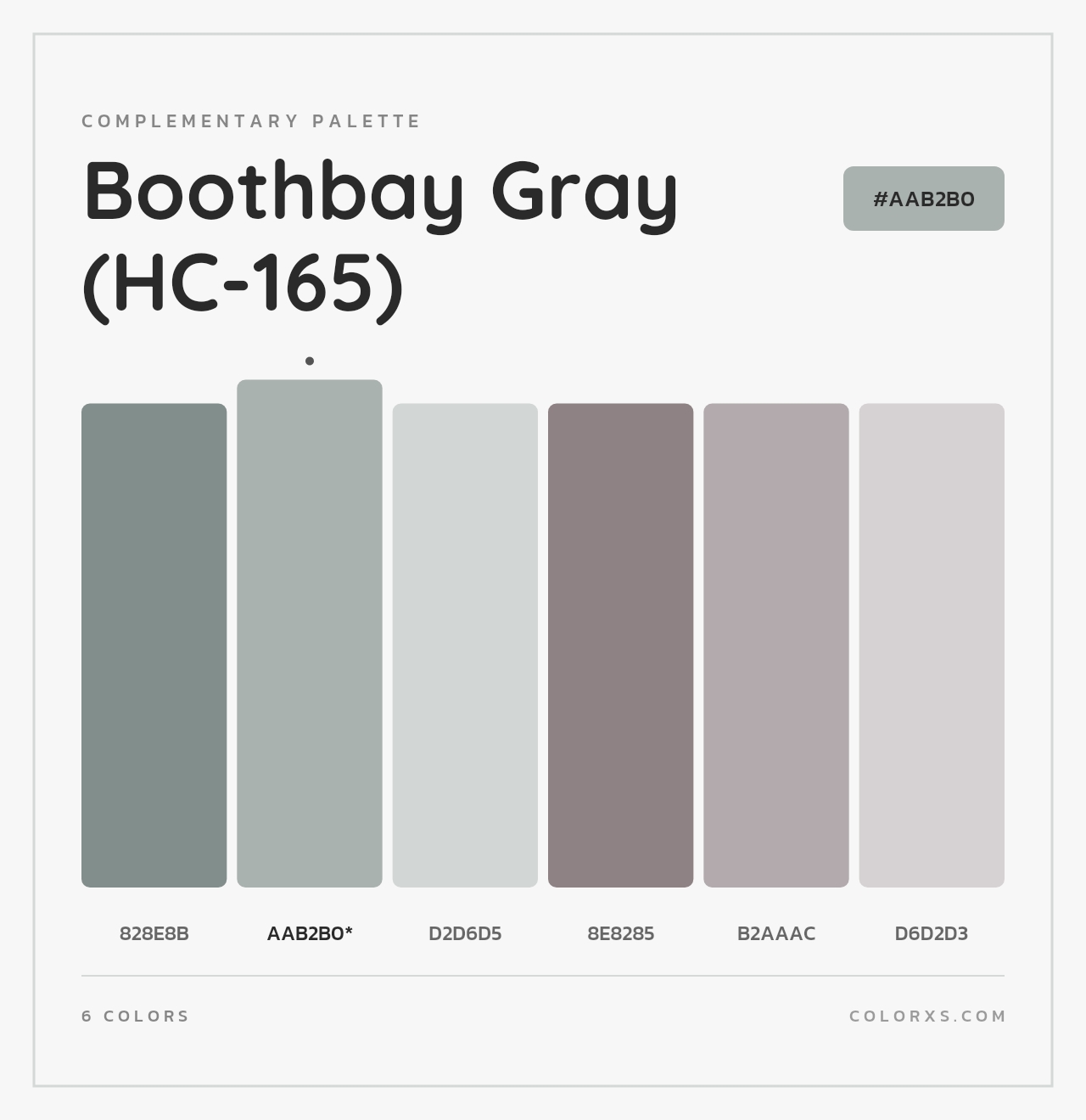 Boothbay Gray (HC-165) - Complementary Color Palette