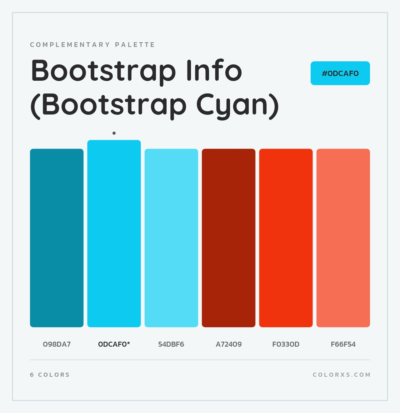Bootstrap Info (Bootstrap Cyan) - Complementary Color Palette