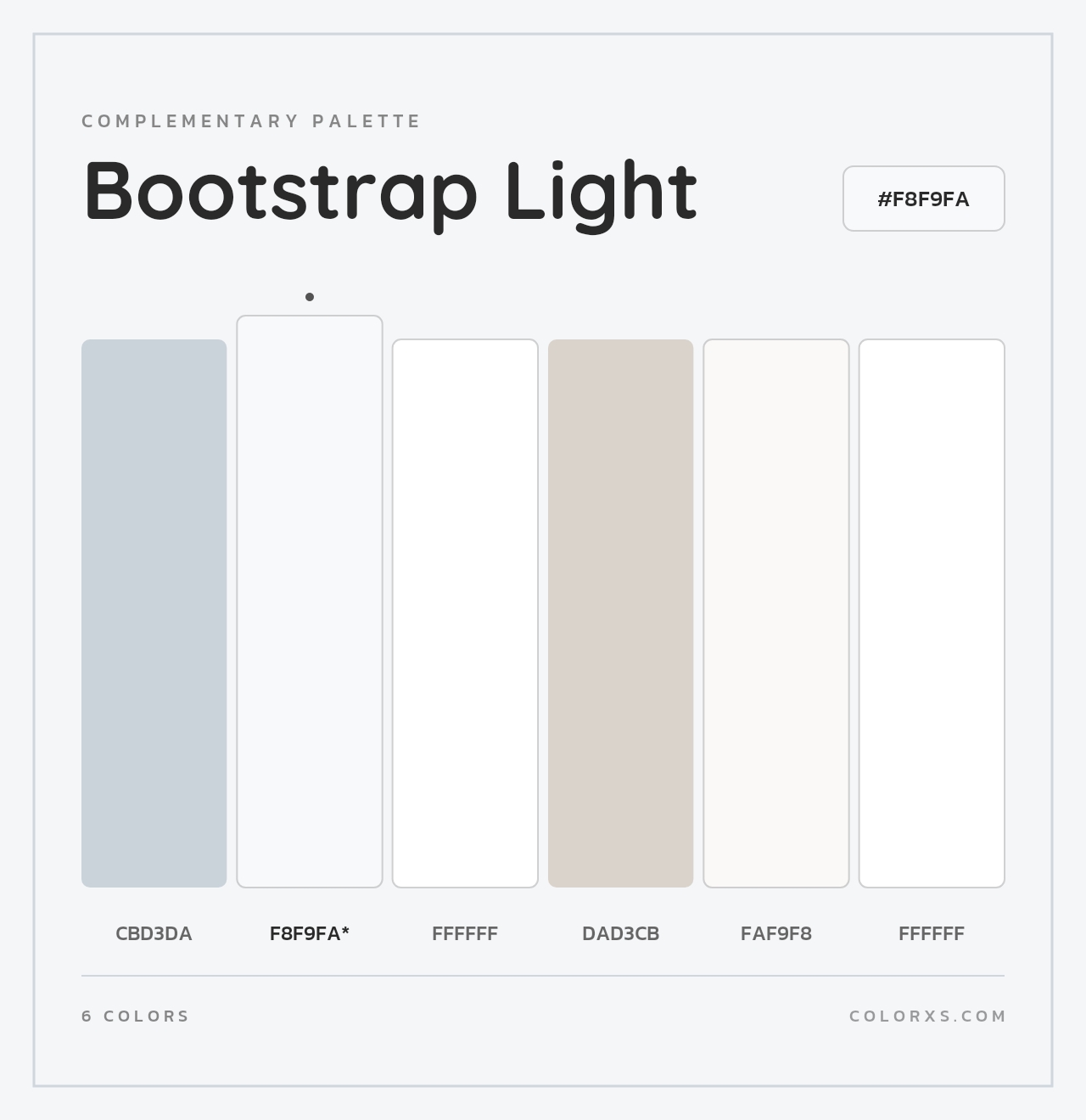 Bootstrap Light - Complementary Color Palette