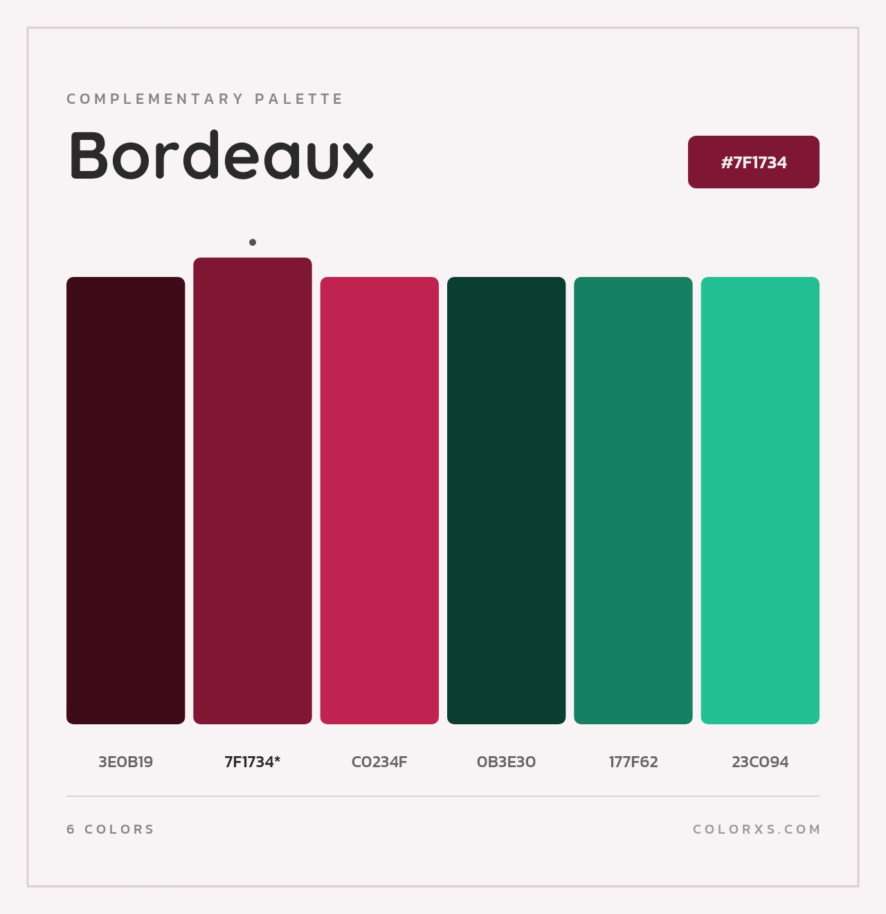 Bordeaux - Complementary Color Palette