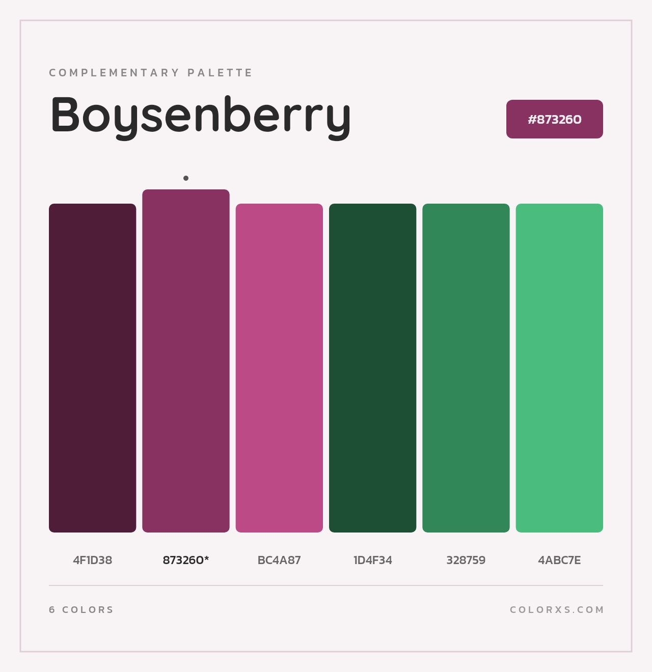 Boysenberry - Complementary Color Palette