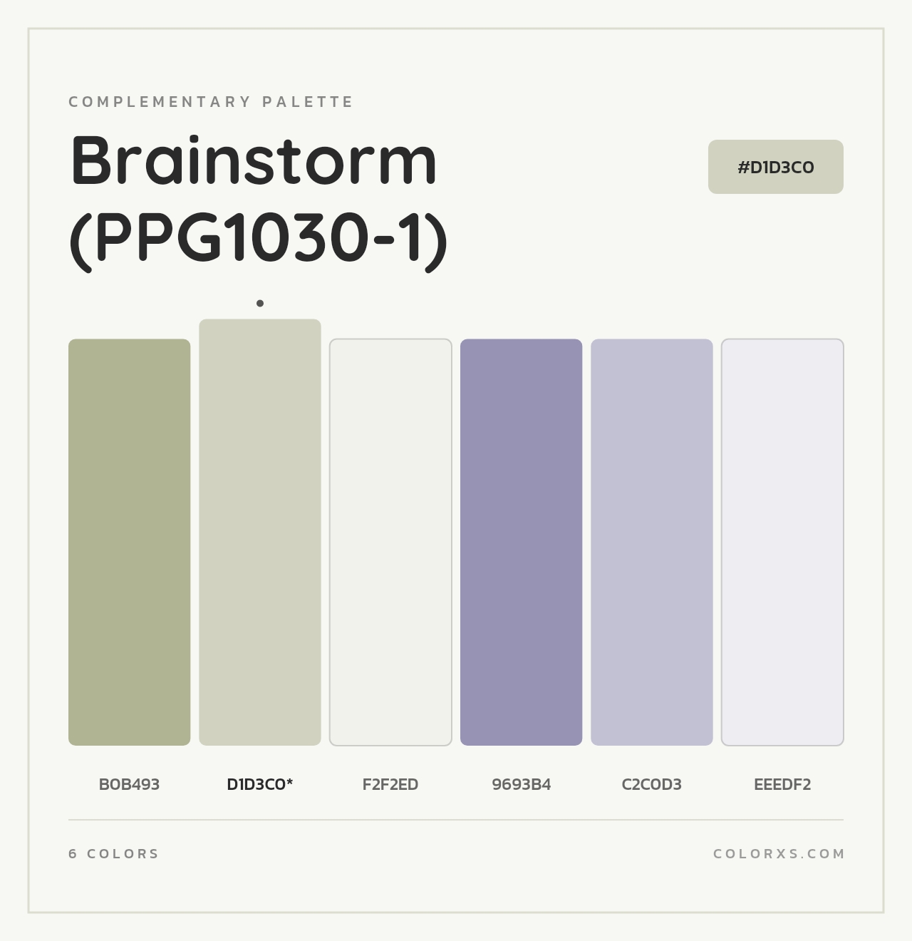 Brainstorm (PPG1030-1) - Complementary Color Palette