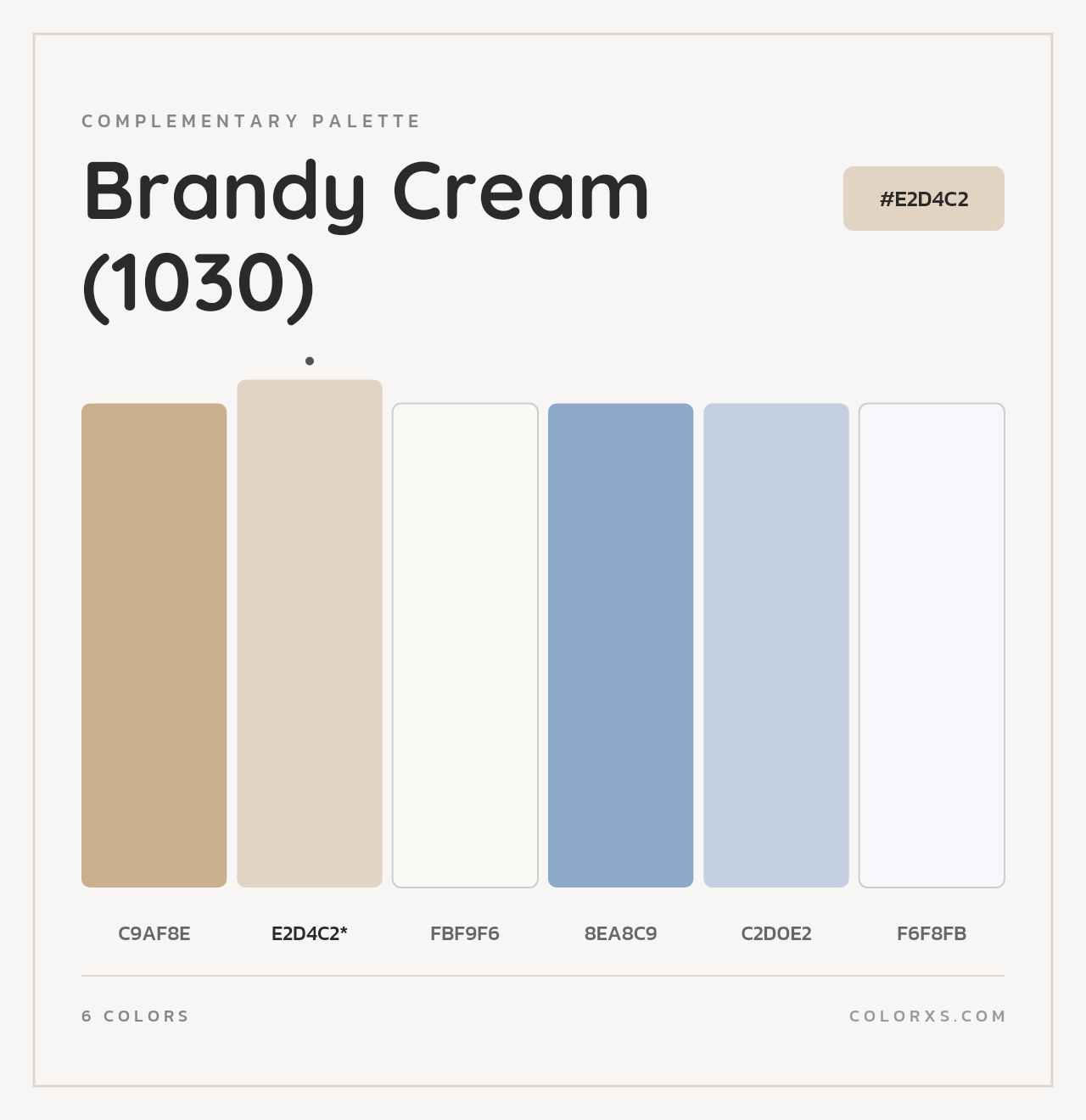Brandy Cream (1030) - Complementary Color Palette