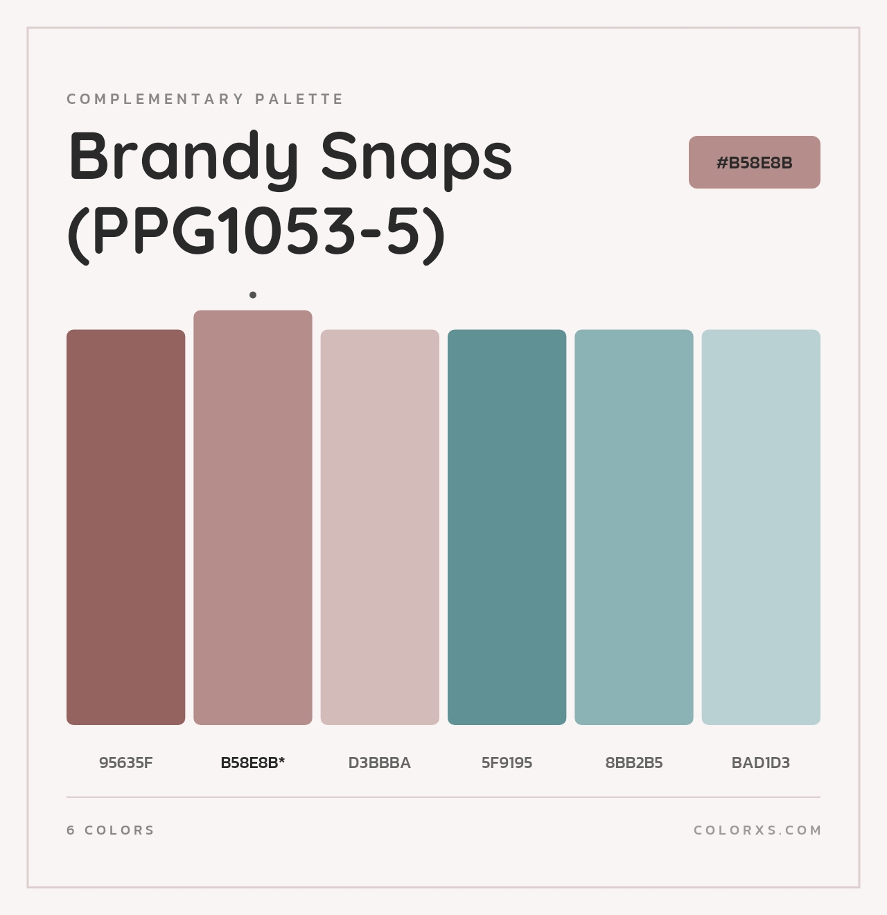 Brandy Snaps (PPG1053-5) - Complementary Color Palette