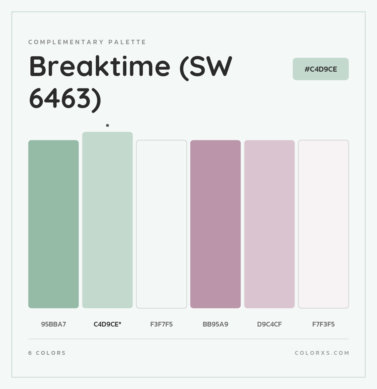 Breaktime (SW 6463) - Complementary Color Palette