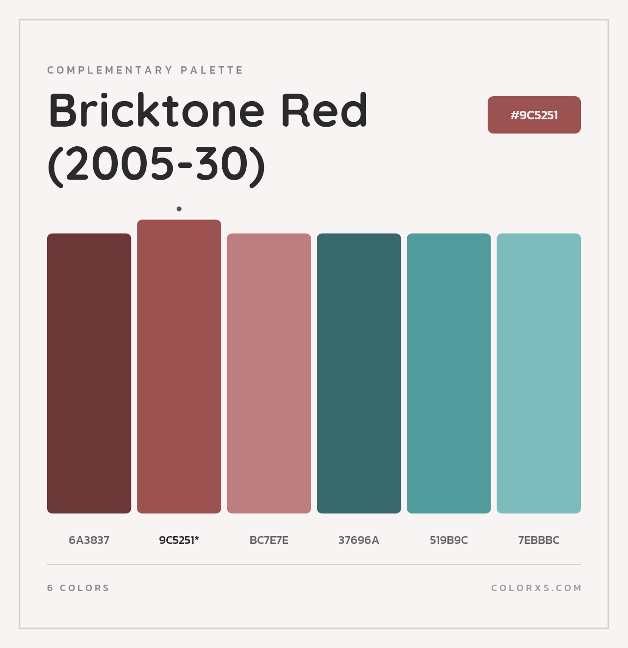 Bricktone Red (2005-30) - Complementary Color Palette