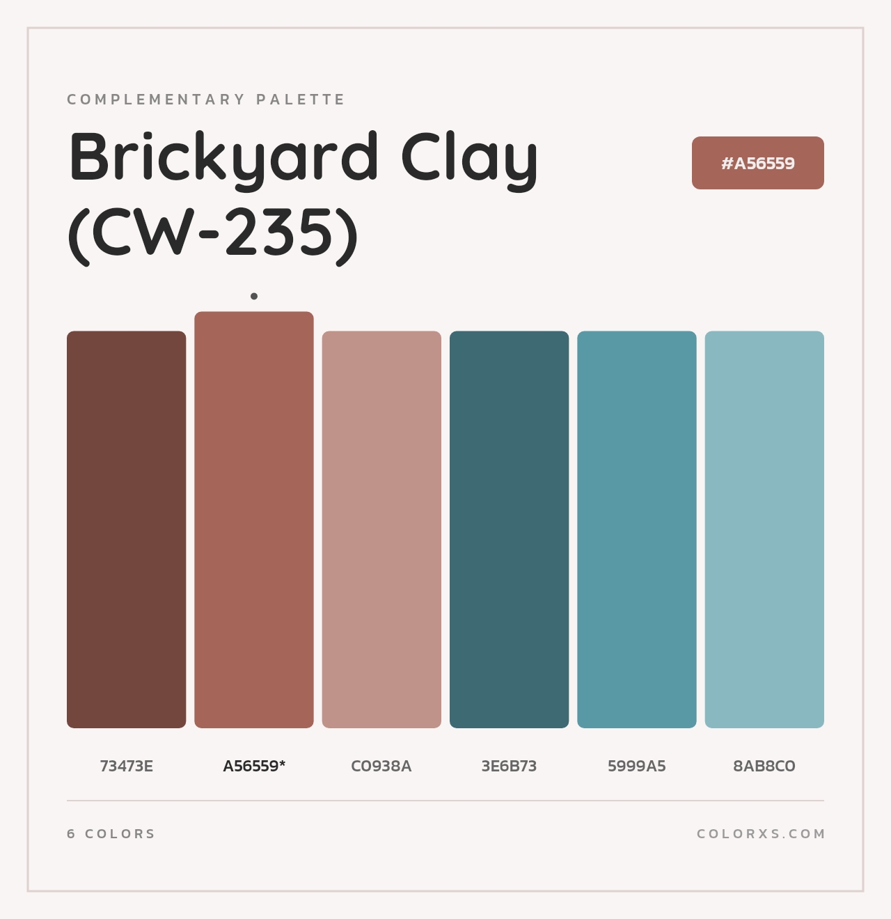 Brickyard Clay (CW-235) - Complementary Color Palette
