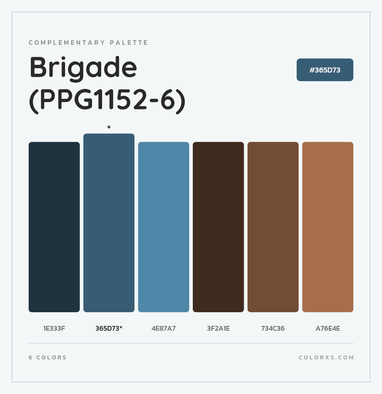 Brigade (PPG1152-6) - Complementary Color Palette