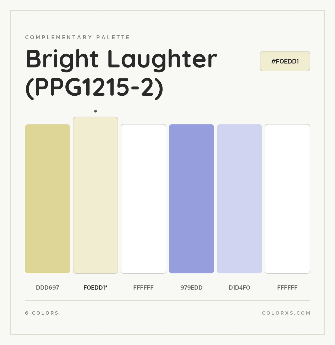 Bright Laughter (PPG1215-2) - Complementary Color Palette