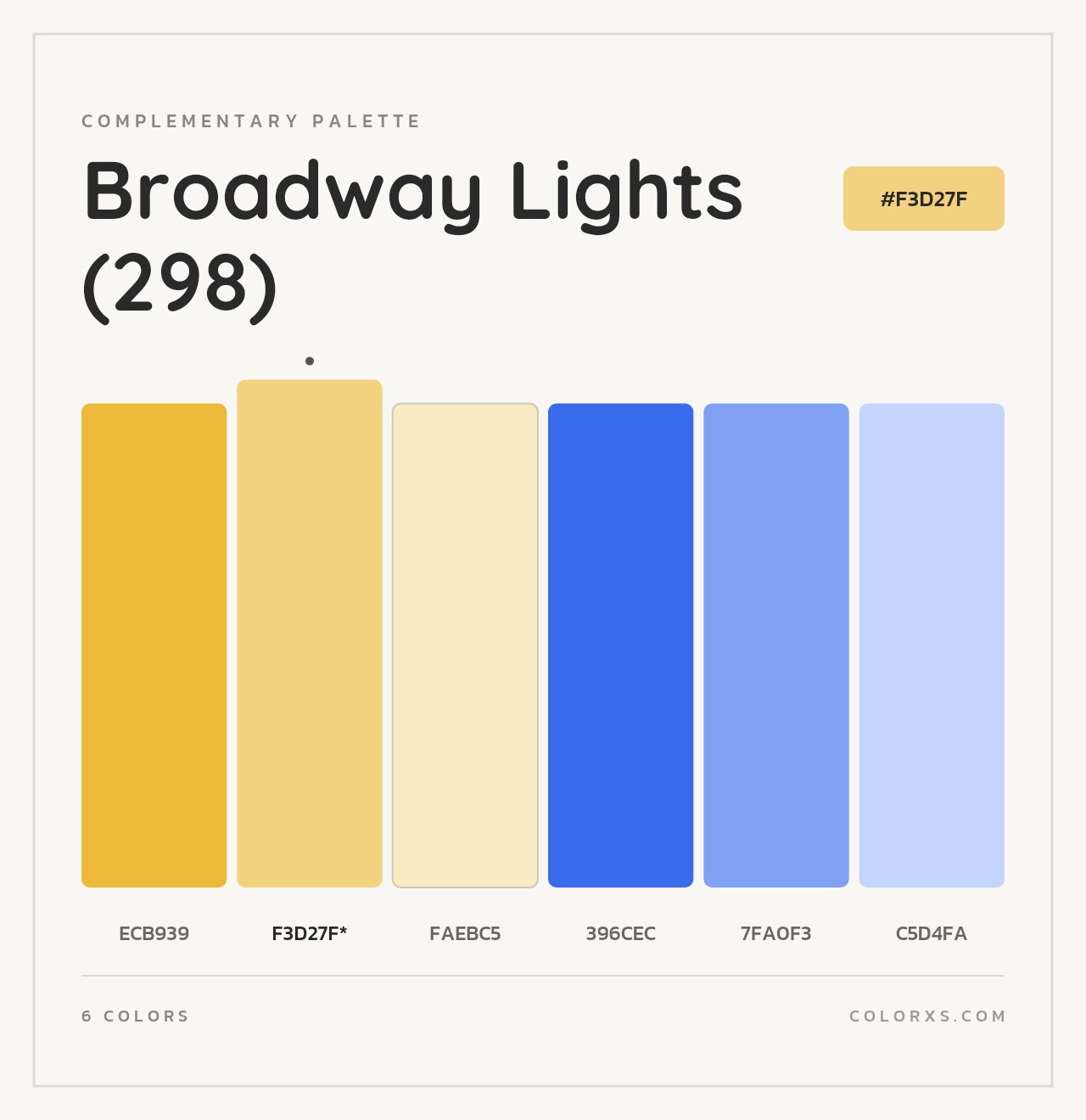 Broadway Lights (298) - Complementary Color Palette