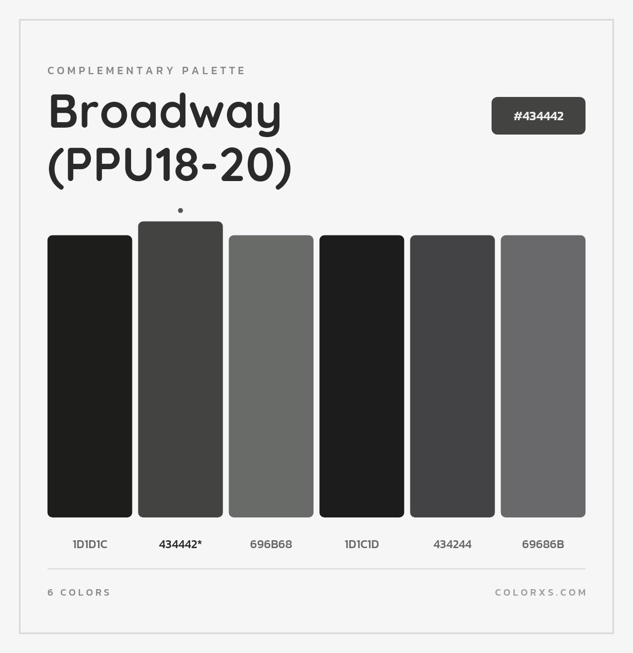 Broadway (PPU18-20) - Complementary Color Palette