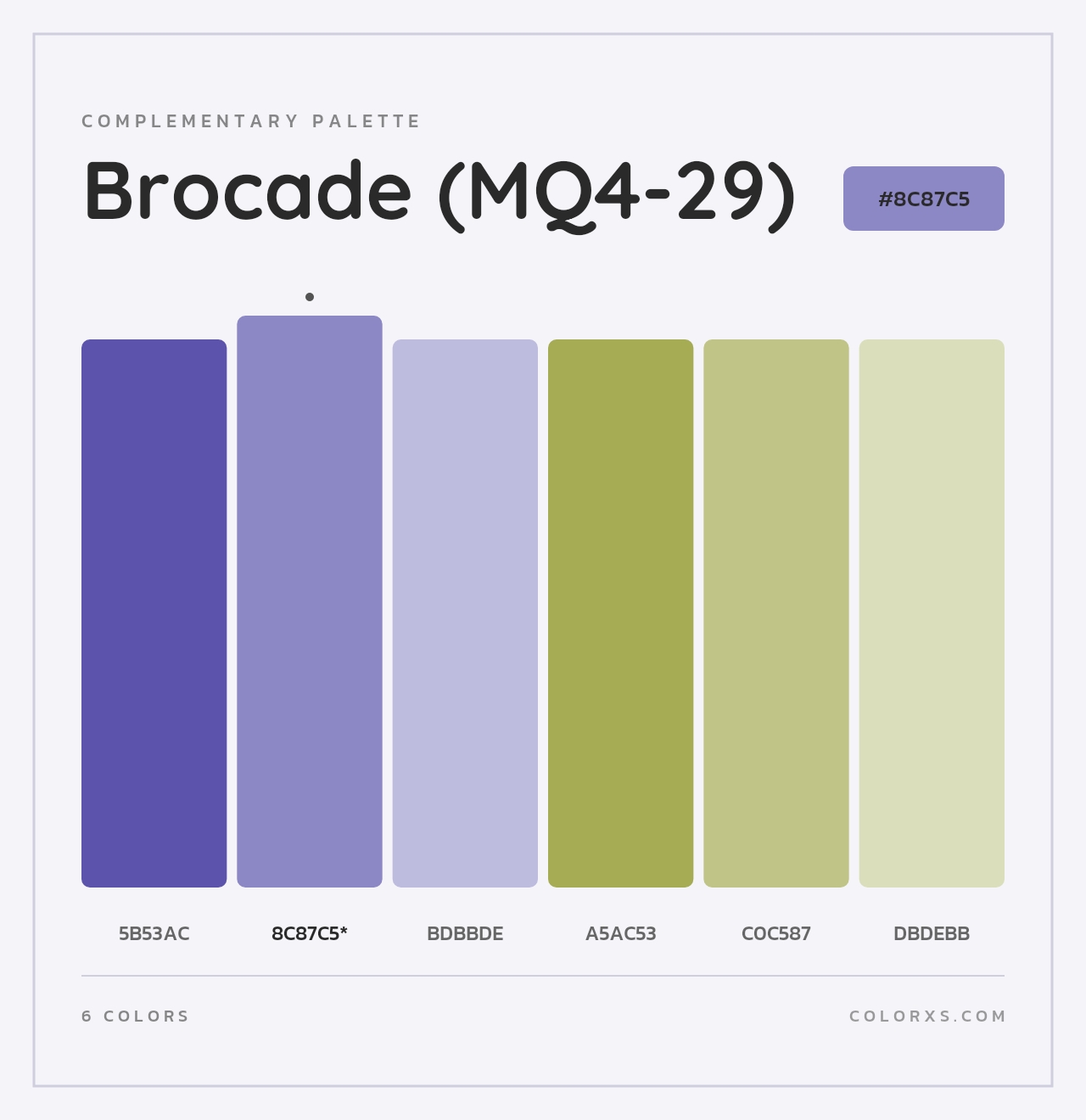 Brocade (MQ4-29) - Complementary Color Palette