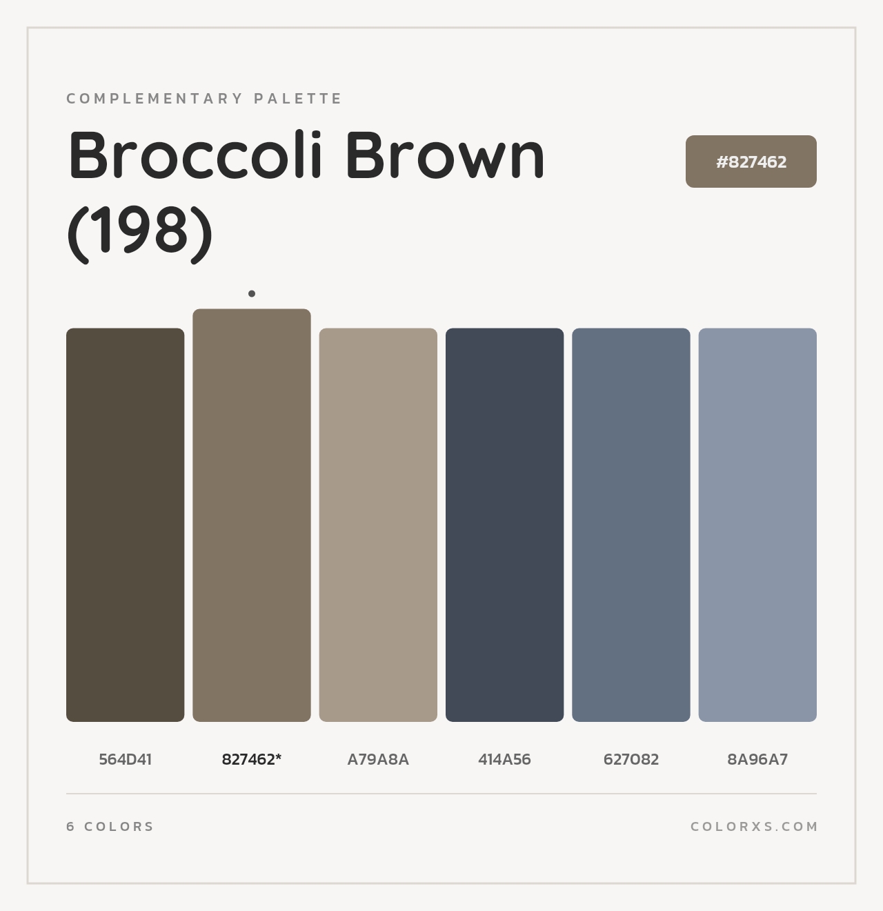 Broccoli Brown (198) - Complementary Color Palette