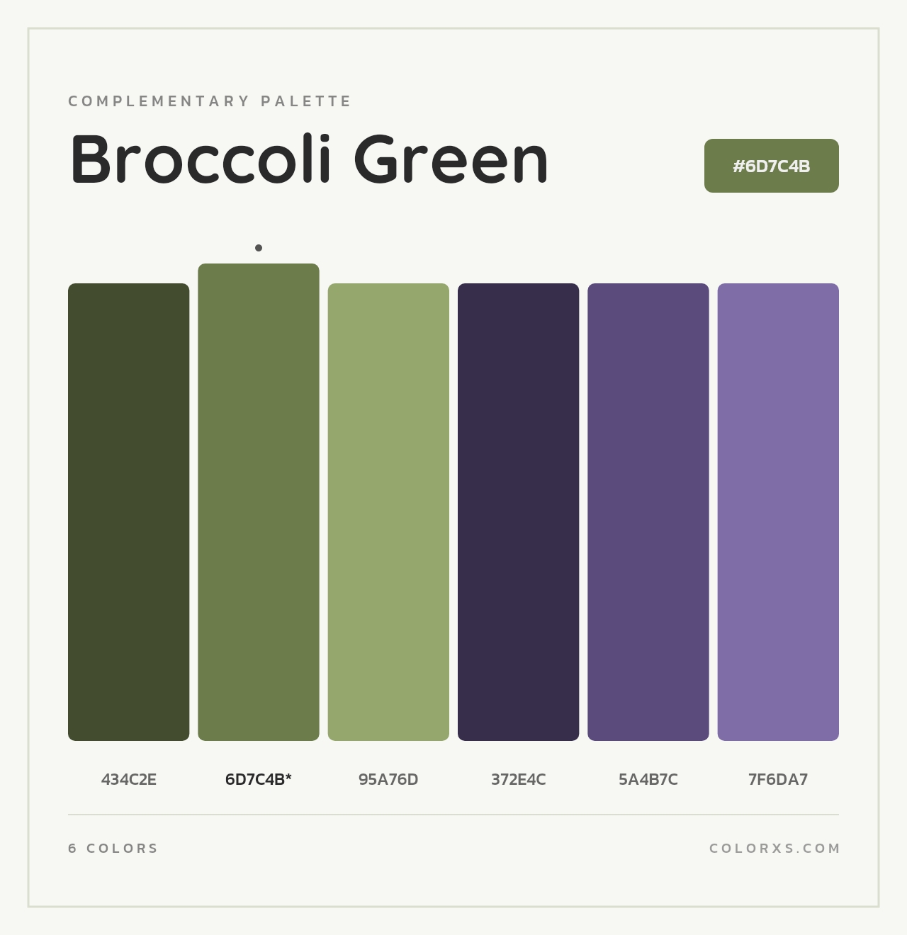 Broccoli Green - Complementary Color Palette