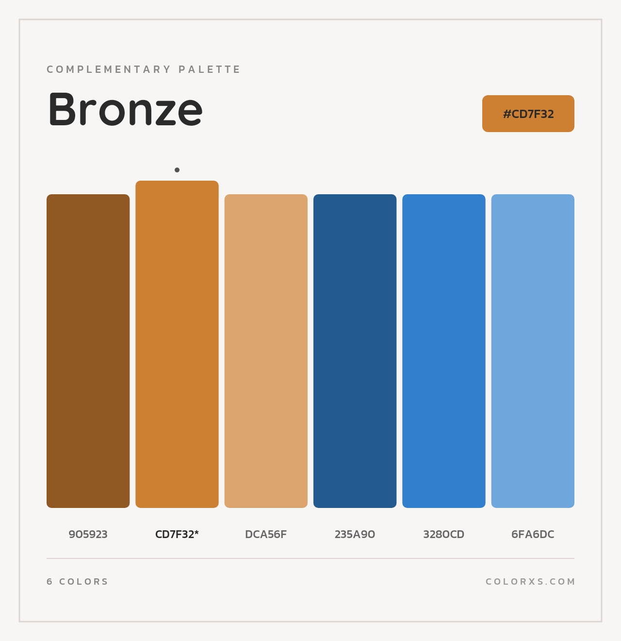 Bronze - Complementary Color Palette