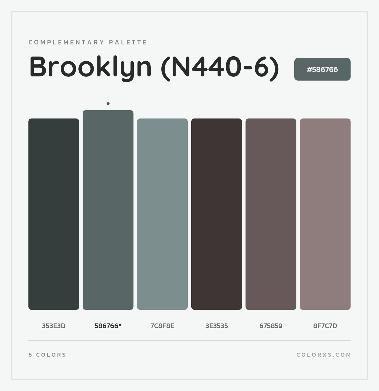 Brooklyn (N440-6) - Complementary Color Palette