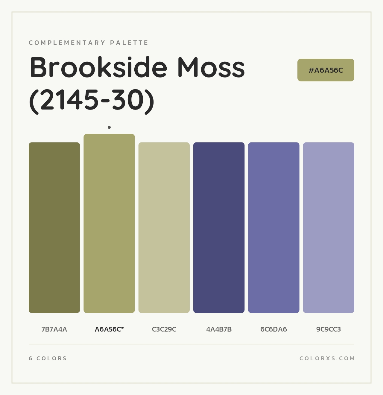 Brookside Moss (2145-30) - Complementary Color Palette