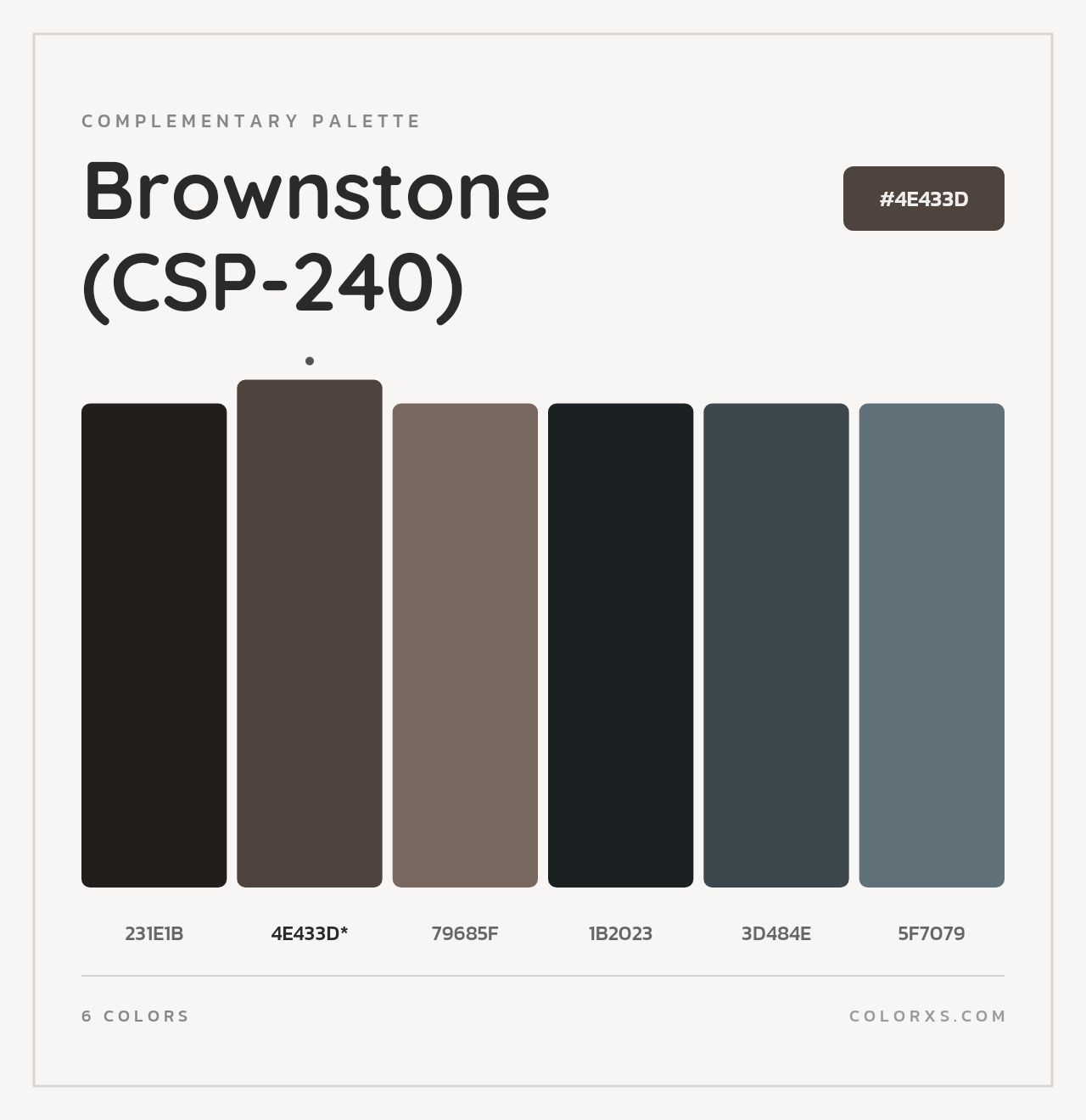 Brownstone (CSP-240) - Complementary Color Palette