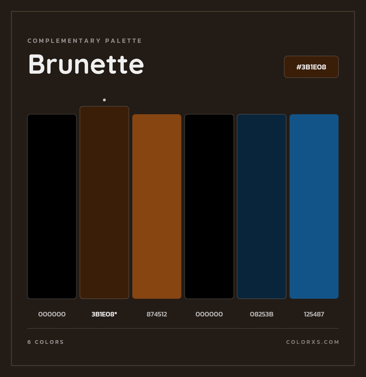 Brunette - Complementary Color Palette
