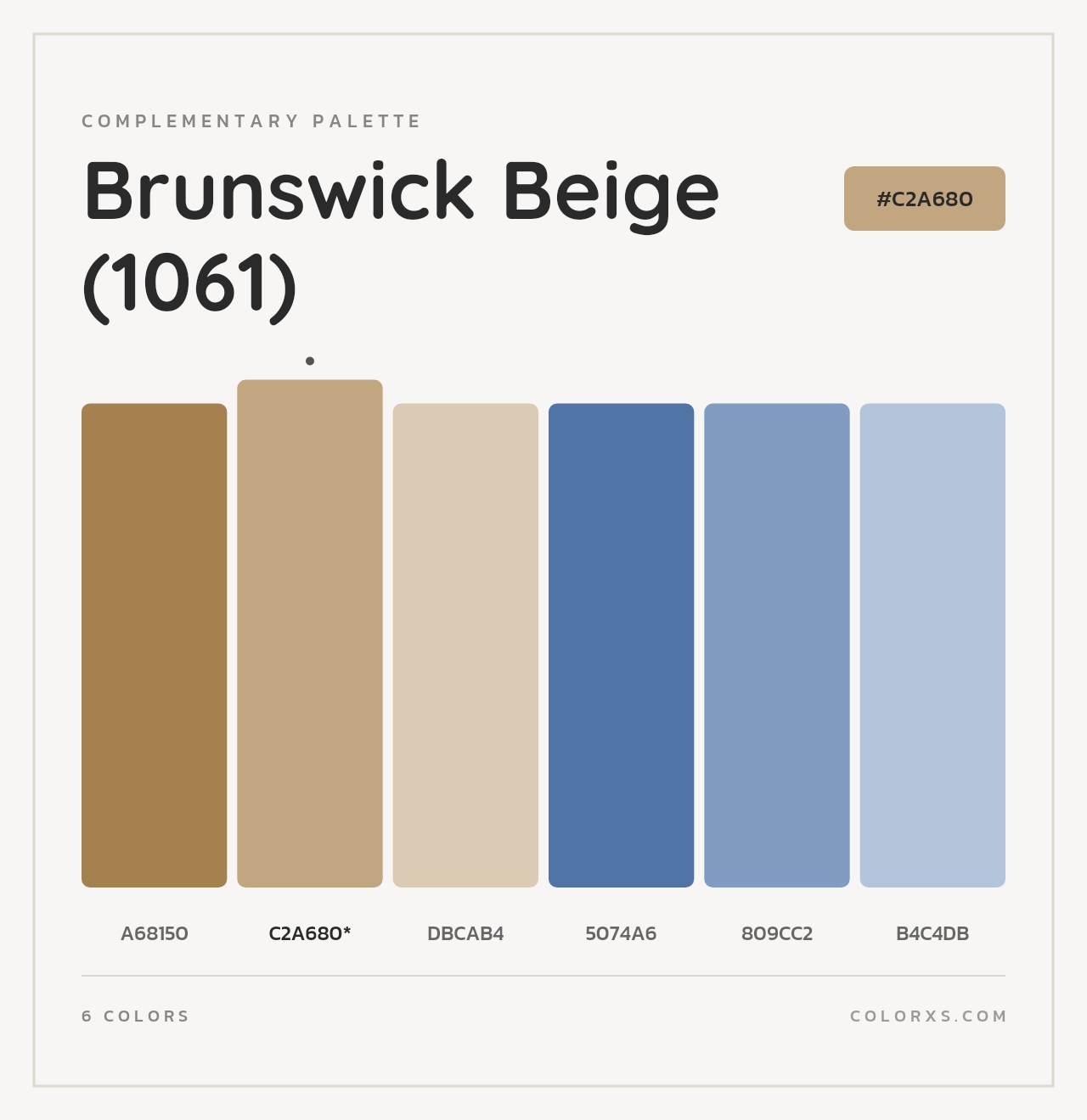 Brunswick Beige (1061) - Complementary Color Palette