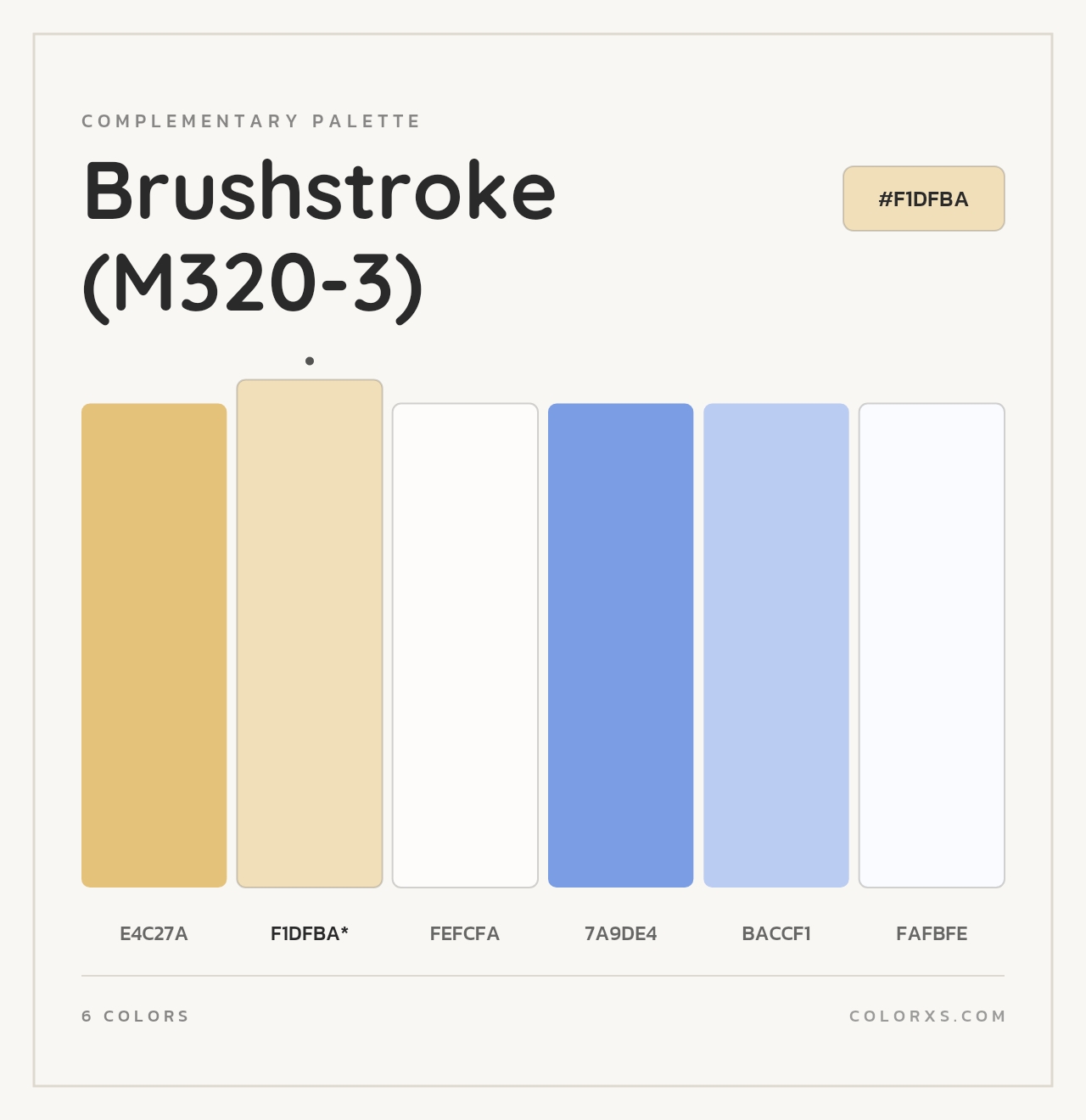 Brushstroke (M320-3) - Complementary Color Palette