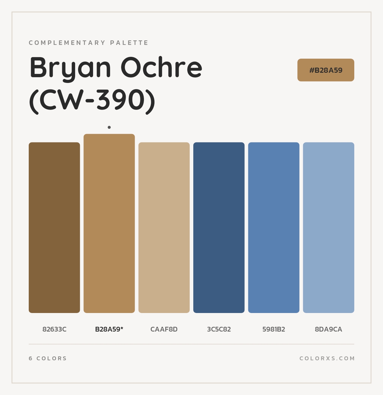 Bryan Ochre (CW-390) - Complementary Color Palette