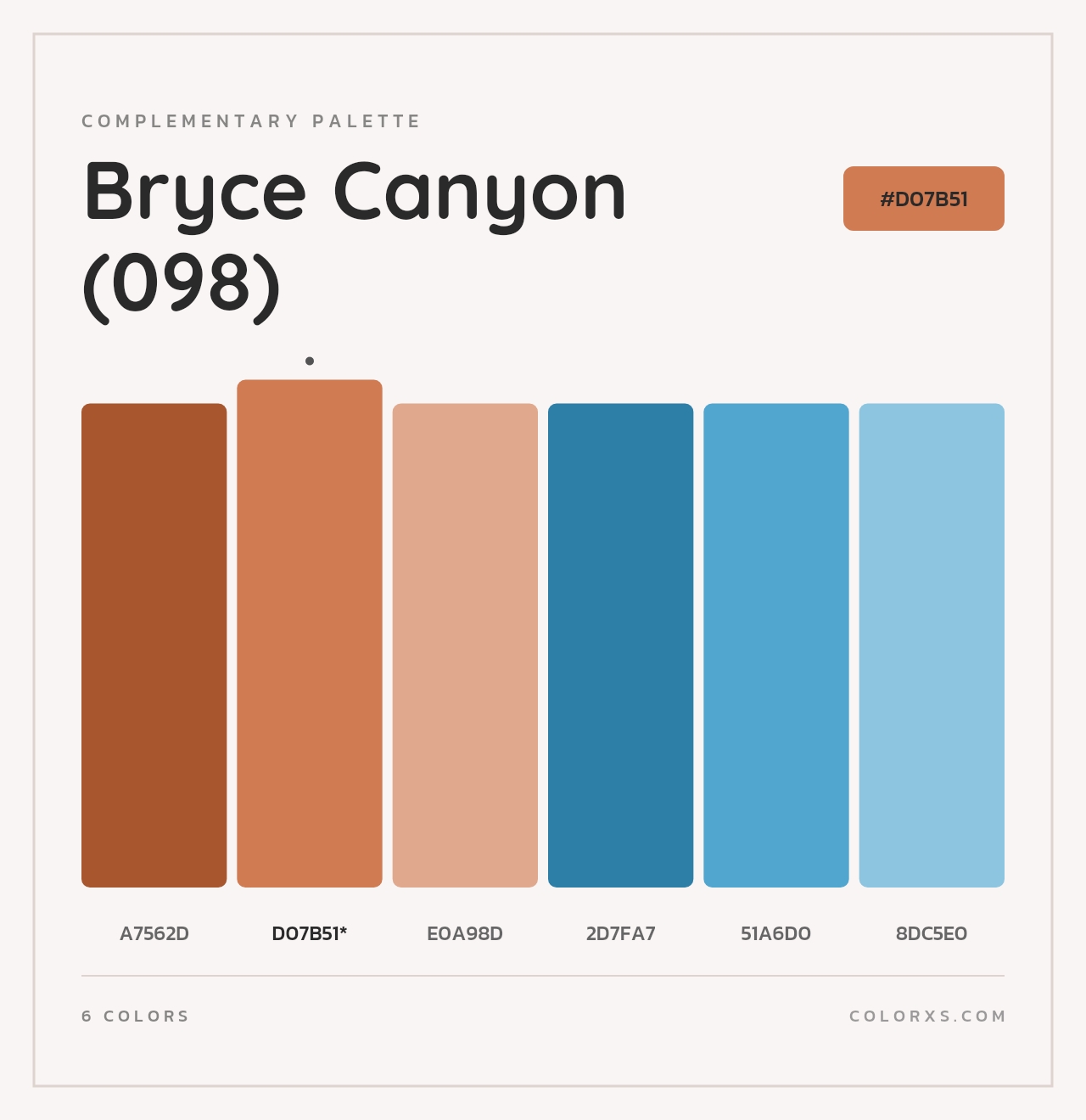 Bryce Canyon (098) - Complementary Color Palette