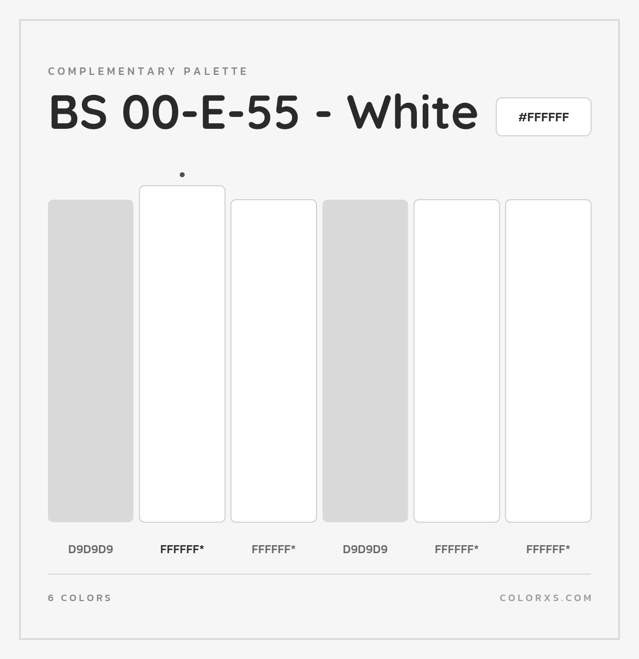 BS 00-E-55 - White - Complementary Color Palette