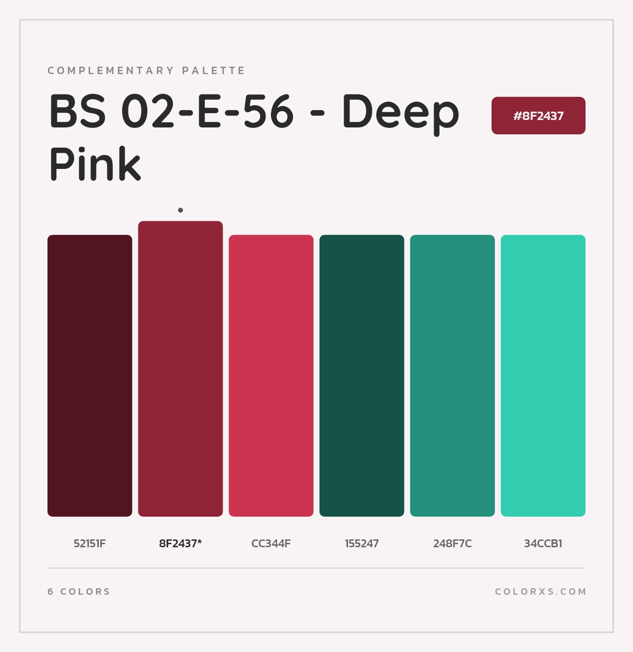 BS 02-E-56 - Deep Pink - Complementary Color Palette