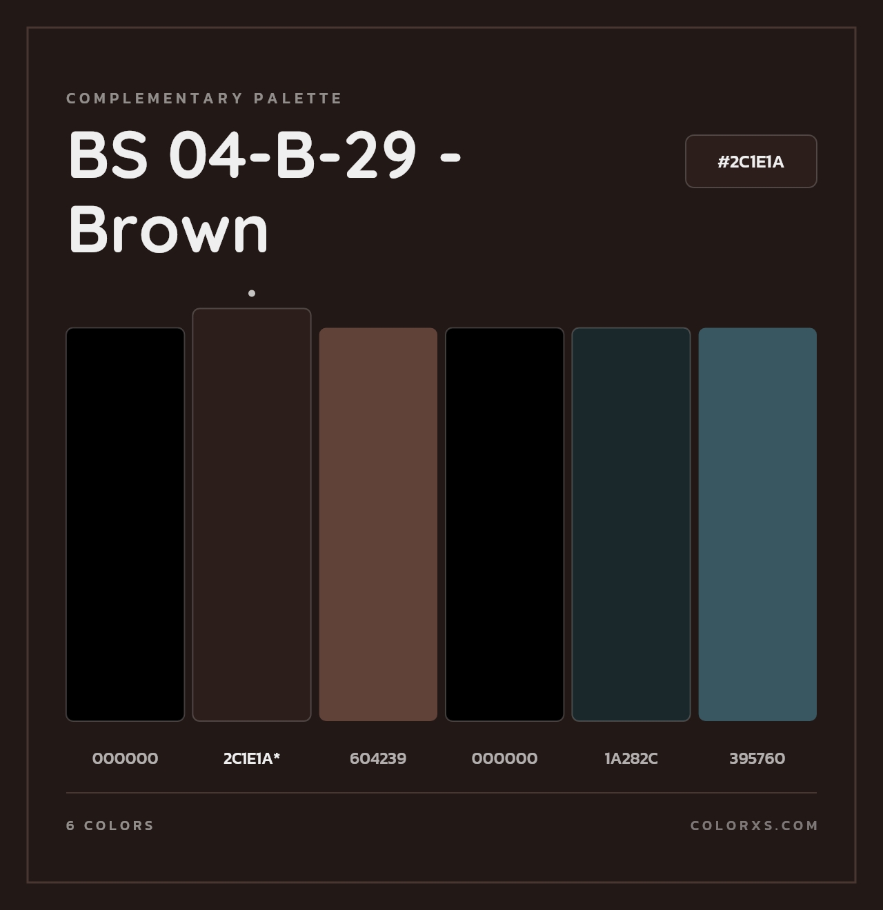 BS 04-B-29 - Brown - Complementary Color Palette