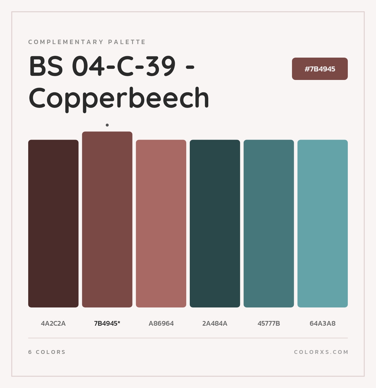 BS 04-C-39 - Copperbeech - Complementary Color Palette