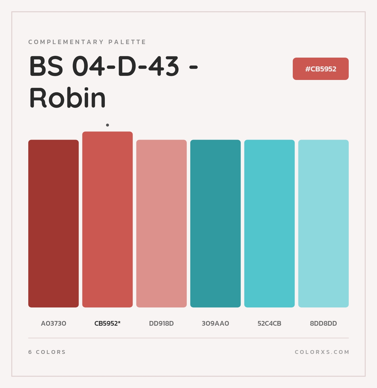 BS 04-D-43 - Robin - Complementary Color Palette