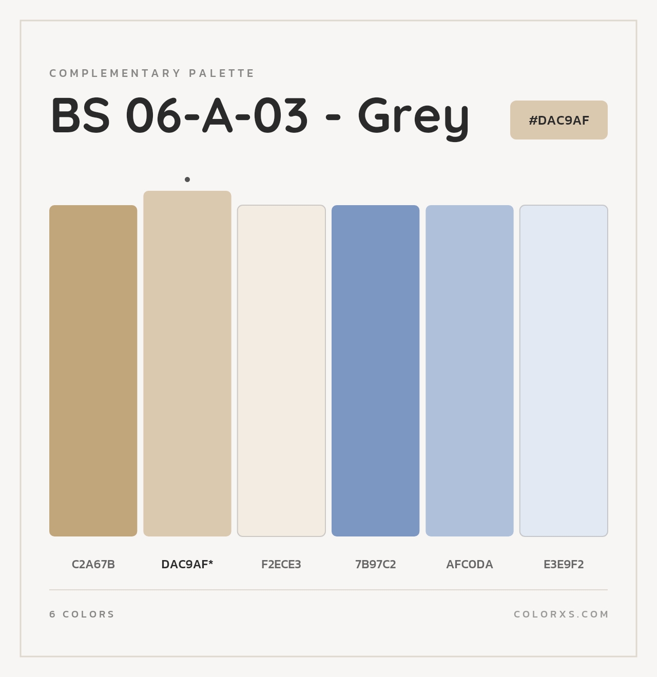 BS 06-A-03 - Grey - Complementary Color Palette